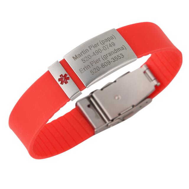 Personalized Medical ID Bracelet Custom Medical Alert Bracelets Record