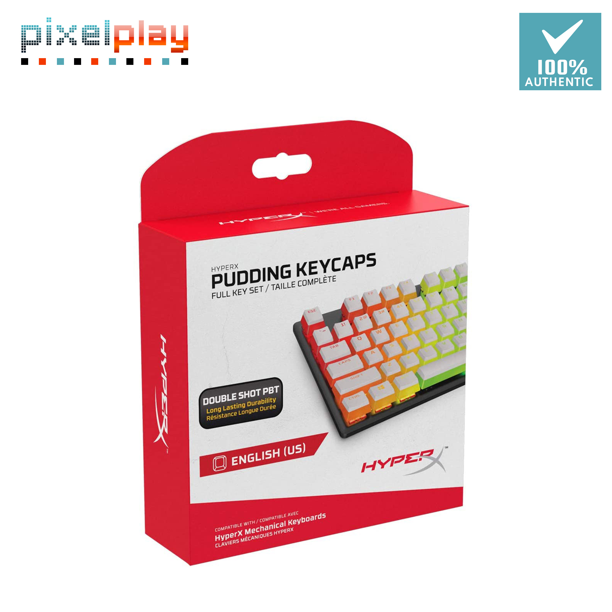 HyperX Pudding Keycaps Double Shot PBT (White) Lazada PH