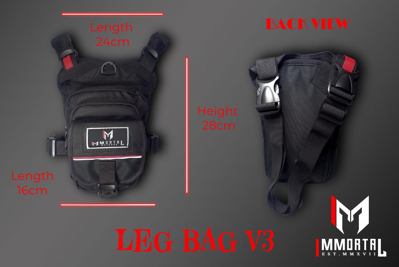 Immortal Leg Bag Version 3 Immortal Motobag Leg Bag V3 Lazada PH