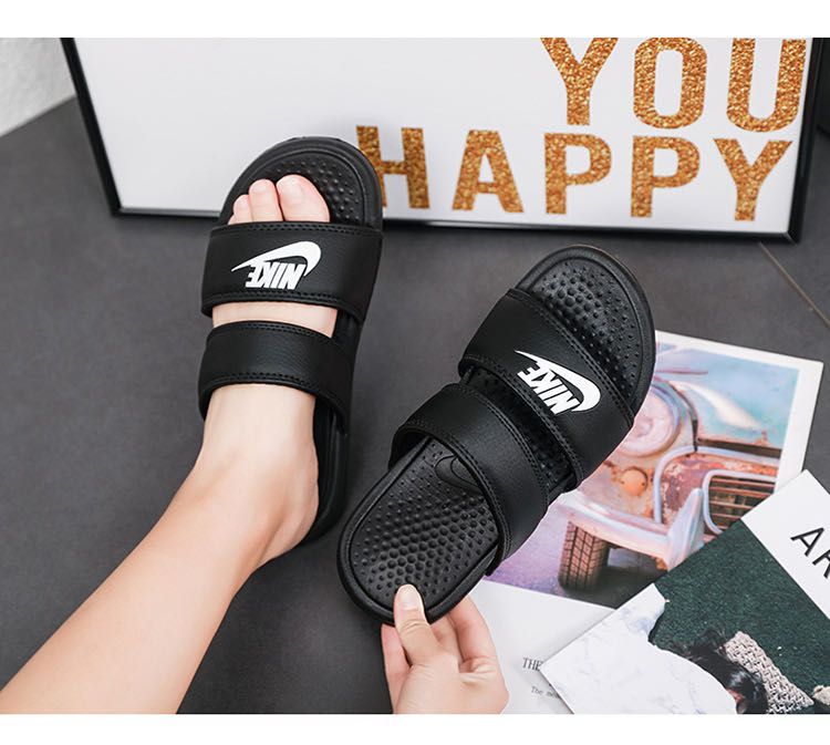 nike two strap slippers