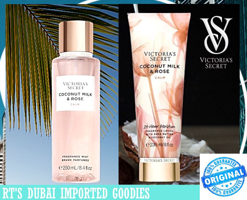 Authentic Victoria Secret Coconut Milk & Rose Natural Beauty Fragrance