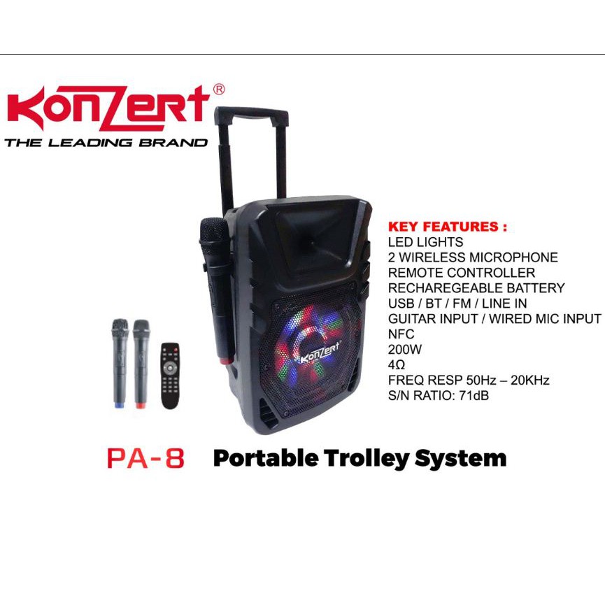 Konzert trolley sale speaker pa 12