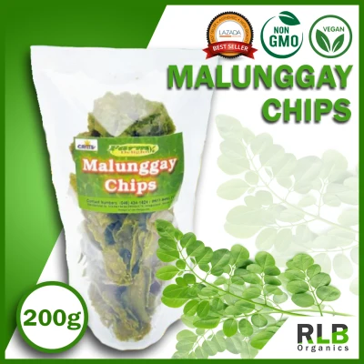 200 grams Malunggay Veggie Chips - Healthy Snack Food Rich in Iron, Iodine and Calcium - Healthy Chichirya - No Preservatives, No Coloring, No Additives, No Artificial Flavorings, No MSG - Healthy Veggie Chips Chichirya for Kids
