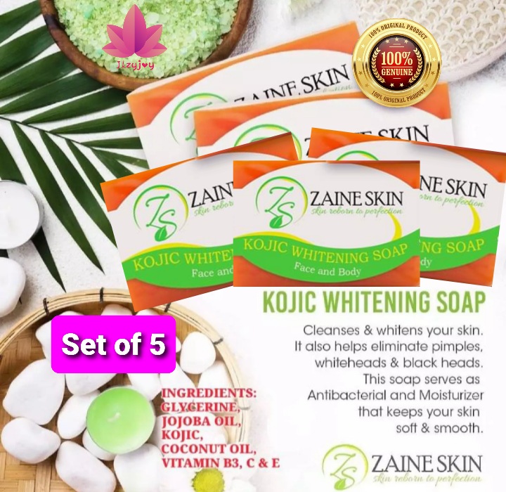 (SET OF 5) ZAINE SKIN WHITENING KOJIC SOAP 5 X 90g | Lazada PH