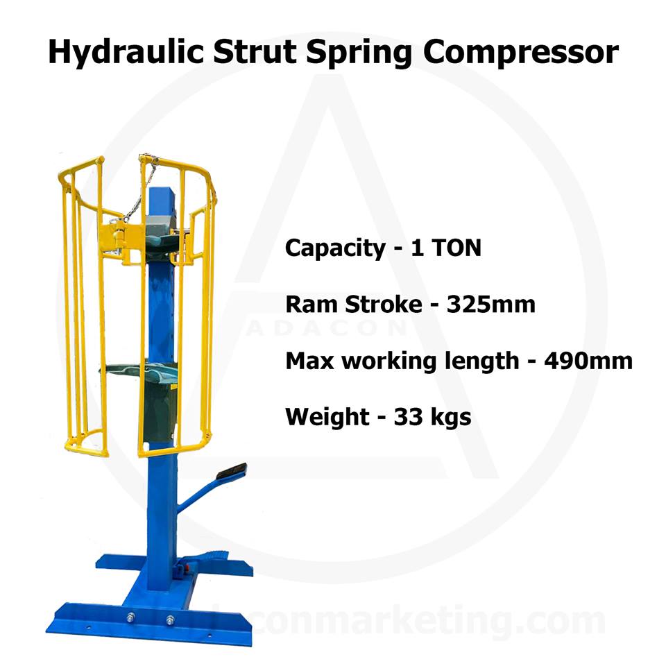 1 Ton Hydraulic Spring Compressor with Cage Hydraulic Foot Pedal Assist