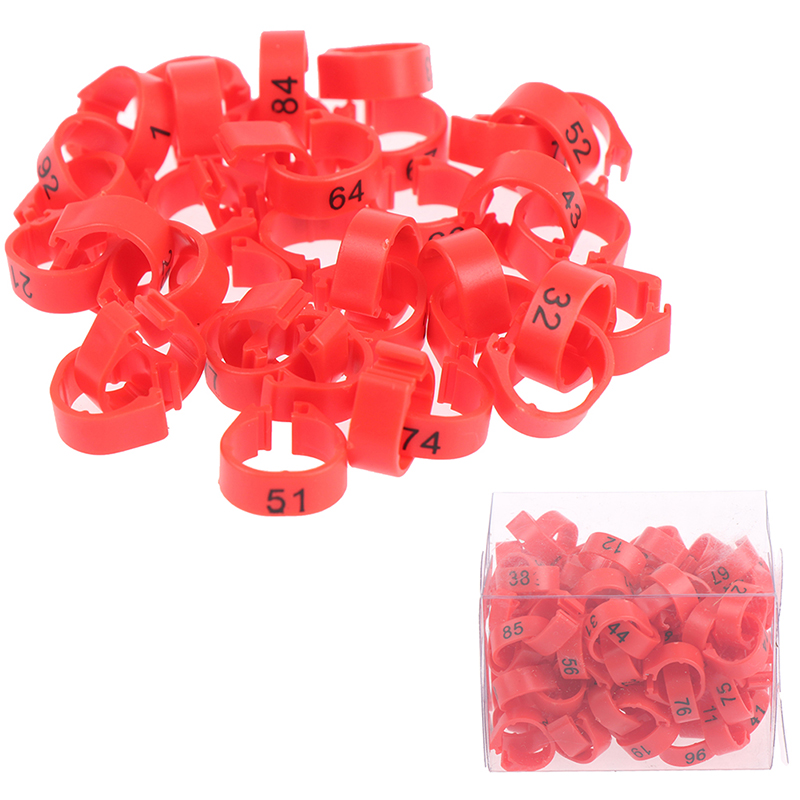 Kupanny 100Pcs Poultry Foot Ring Bird Pigeon Chicken Signage Carrying Mark Ring