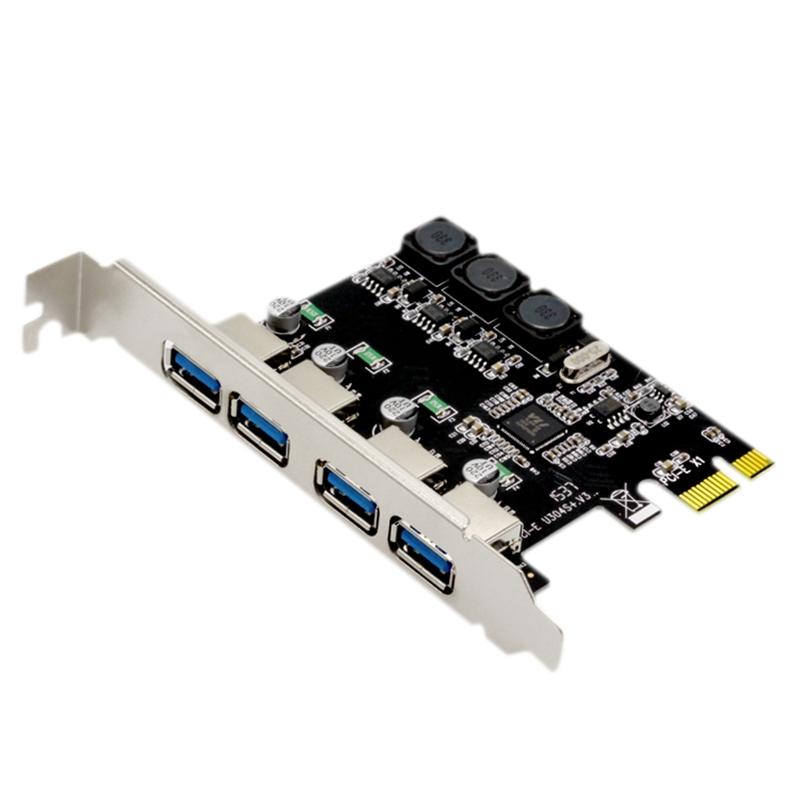 4 Port Usb 3.0 Pci Express Expansion Card Pcie Pci-E Usb 3.0 Host ...