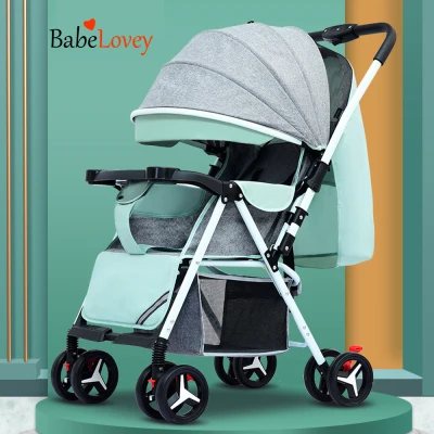 Baby Stroller Lightweight Two-way Trolley Can Sit and Lie Baby Stroller Baby Stroller Luxury Stroller Baby Car