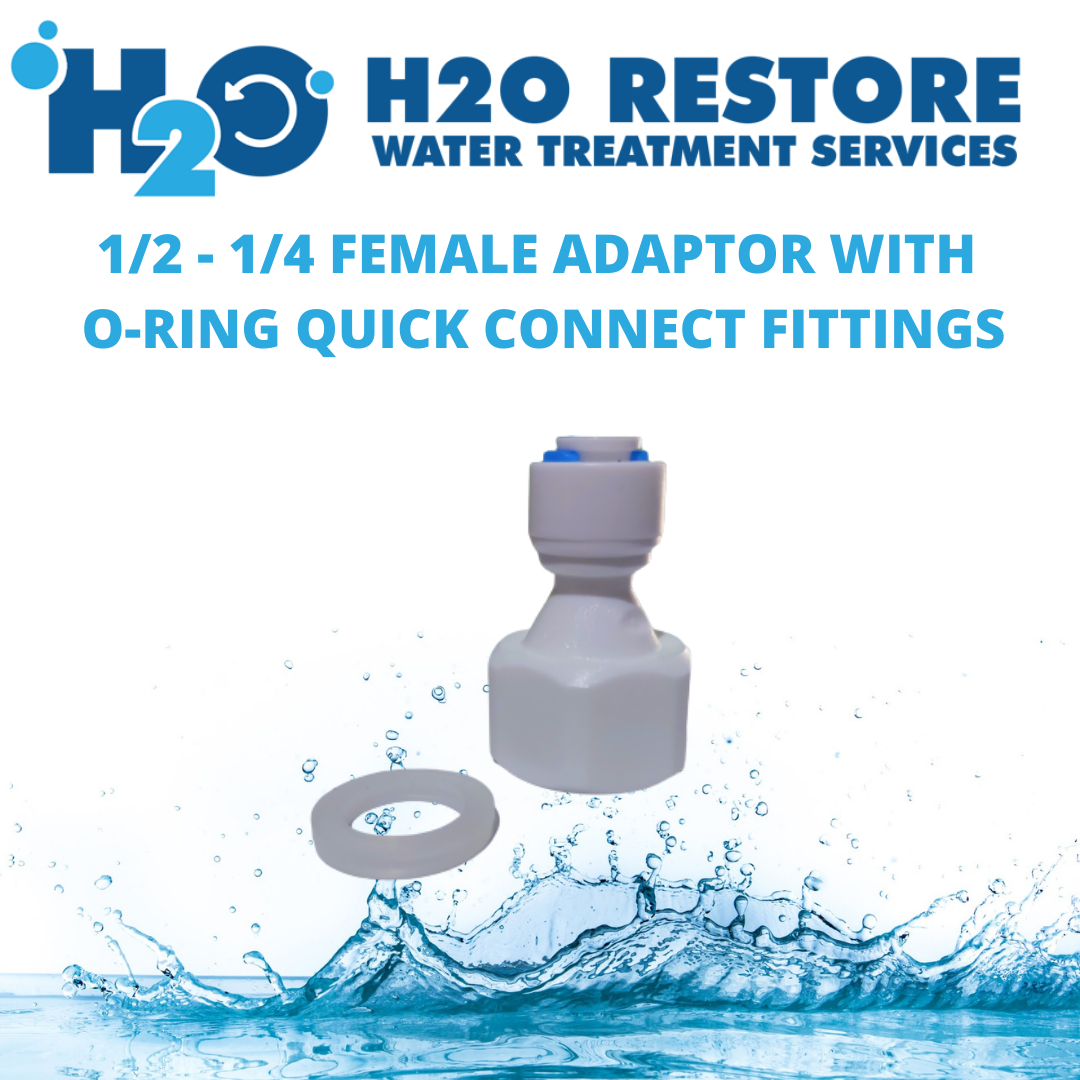 Reverse Osmosis Fittings 1pc 1/2 1/4 Female Adaptor with ORing Quick
