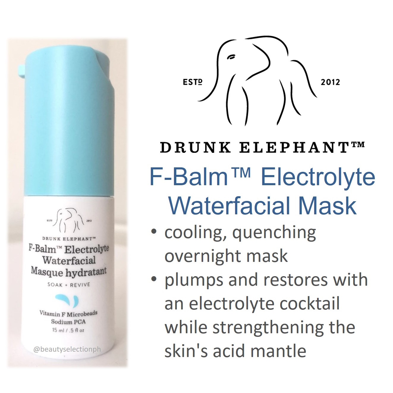 Drunk Elephant F-Balm™ Electrolyte Waterfacial Mask 15 ml