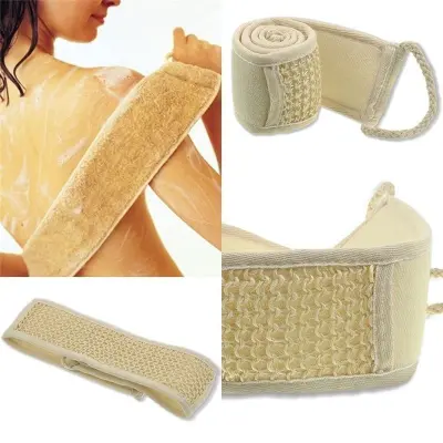 Unisex 70cm X 8cm Soft Exfoliating Loofah Back Strap Bath Shower Massage Spa Scrubber Sponge Body Skin Health Cleaning HOMP