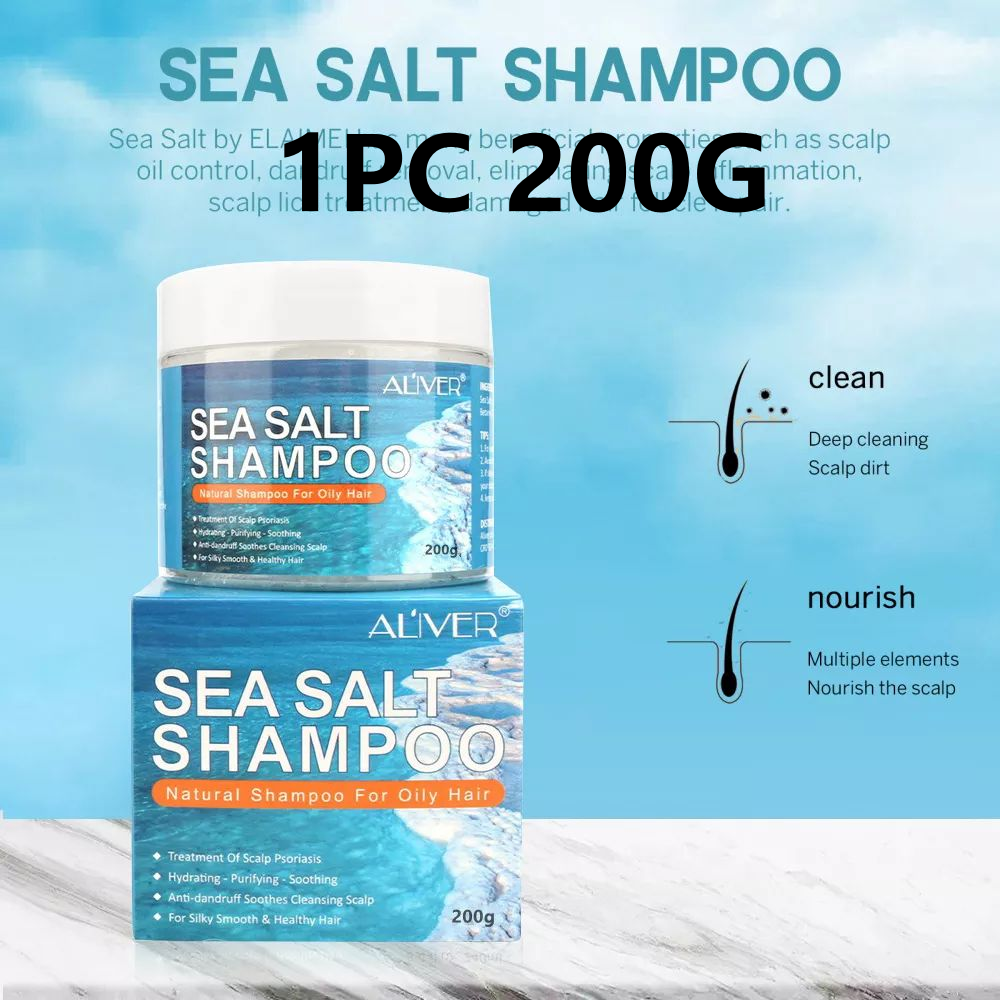 Aliver Sea Salt Shampoo Anti Dandruff Hair Treatment Shampoo For Scalp Itching Psoriasis Shampoo