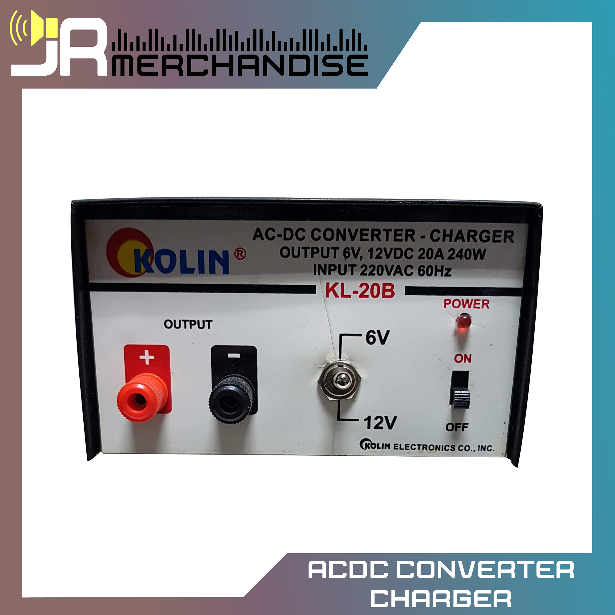 Kolin AC-DC Converter Charger 6 and12 Volts 20 Ampere (KL-20B) Power ...