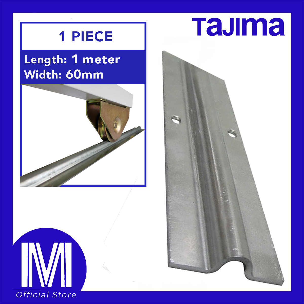 Sliding Gate U Groove Track 1 Meter Rail for 80mm Roller Lazada PH