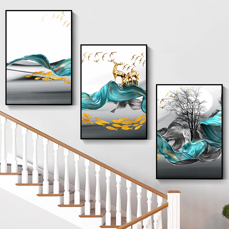 Stair Hanging Painting Staircase Wall Decorative Painting Duplex Building  Corridor Entrance Corner Wall Painting Corridor Aisle Wall Painting |  Lazada Ph