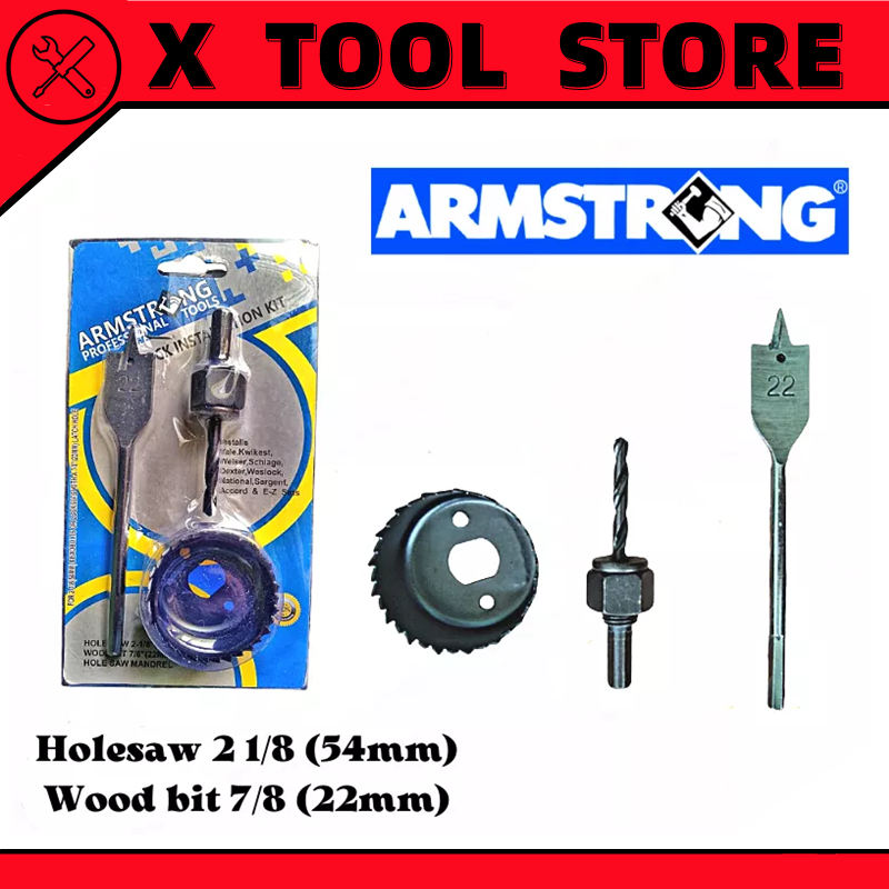 Armstrong Door Lock Knob Installation Kit Standard Size Hole Saw Set
