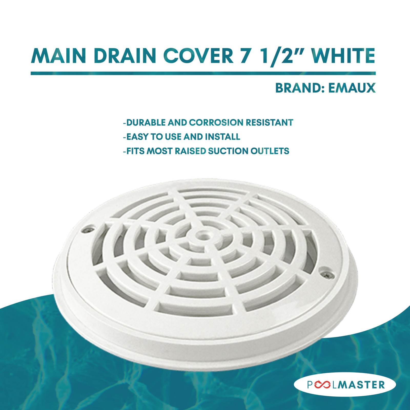 Emaux EM2830 Main Drain Cover - 7-1/2