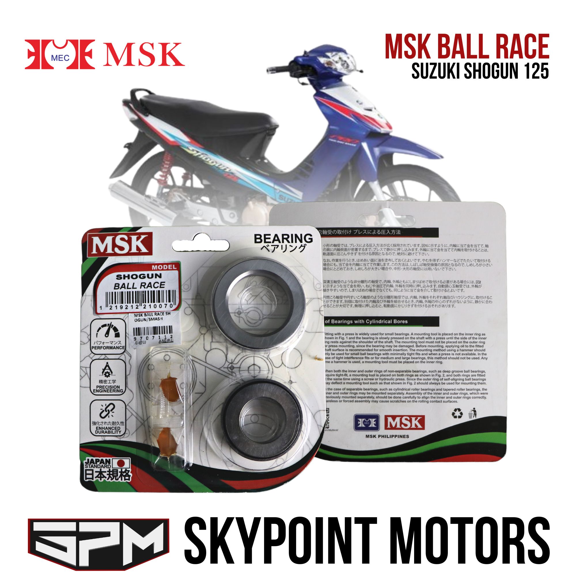 BALL RACE SUZUKI SHOGUN 125/ SMASH (9707-112) Lazada PH