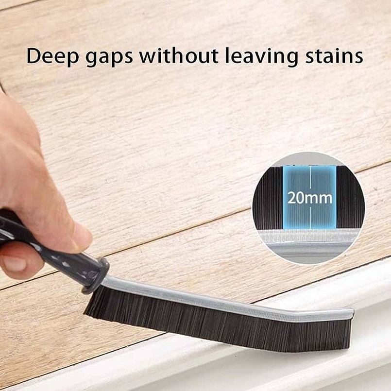 Hard-Bristled Crevice Cleaning Brush, Grout Cleaner Scrub Brush Deep Tile Joints, Crevice Gap Cleaning Brush Tool (6PC)