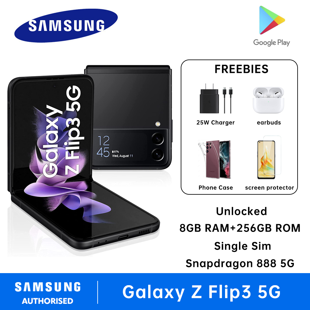 SAMSUNG Galaxy Z Flip3 5G (SM-F7110) 256GB+8GB Folding screen Dual-mode 5G  mobile phone Vertical interactive experience IPX8 waterproof | Lazada PH