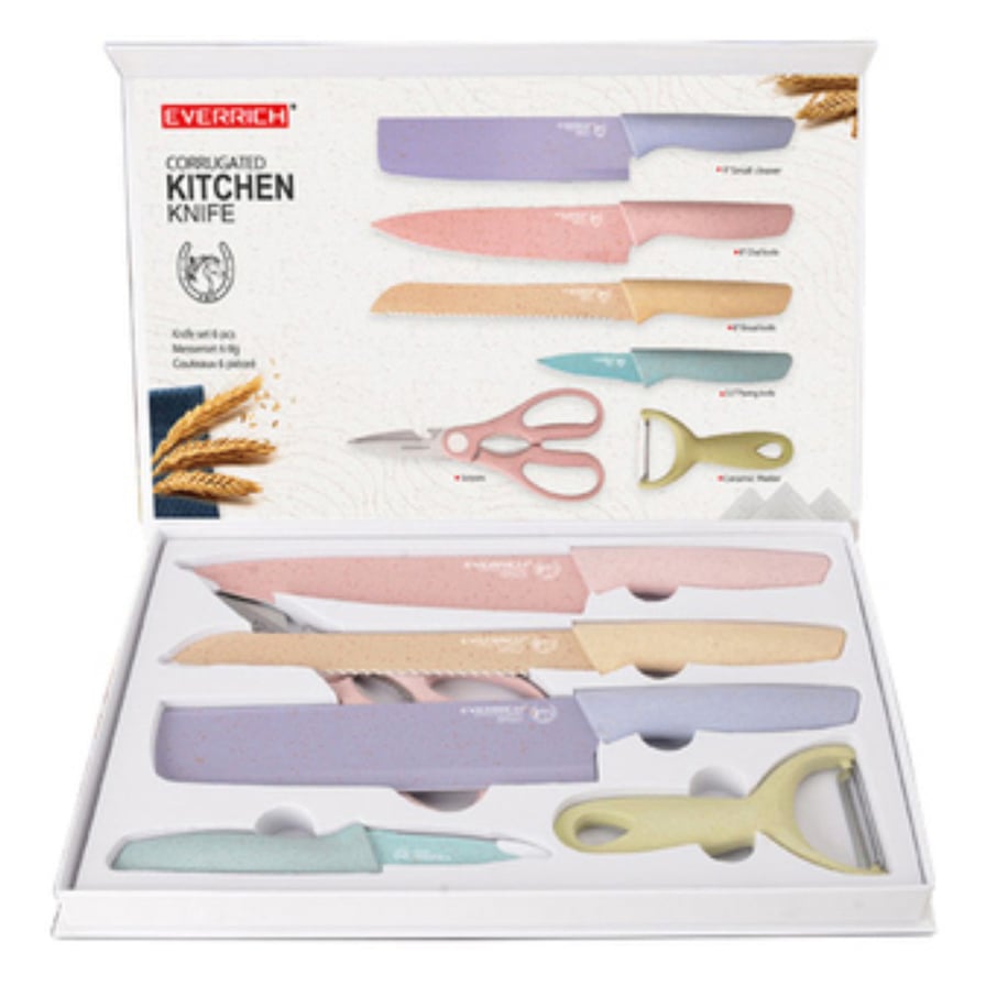 Everrich Corrugated Kitchen Knife Set Lazada PH