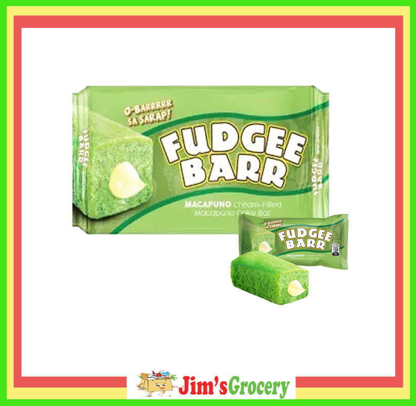 JIMS FUDGEE BARR MACAPUNO CREAM FILLED CAKE BAR 40G 10's | Lazada PH