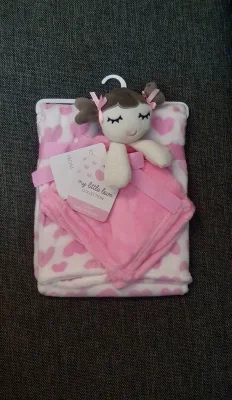 Baby Plush Blanket with Security Blanket, One Size