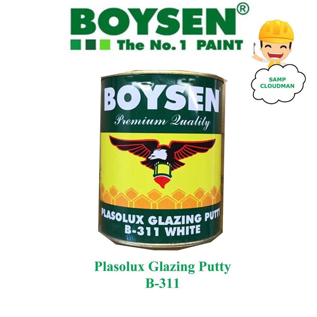 BOYSEN Plasolux Glazing Putty B-311 Gallon Size 4L Masilya 4 Liters Can ...