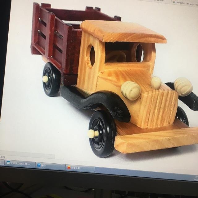 Vintage Stylewooden Jeepney Truck Display Model Toy 