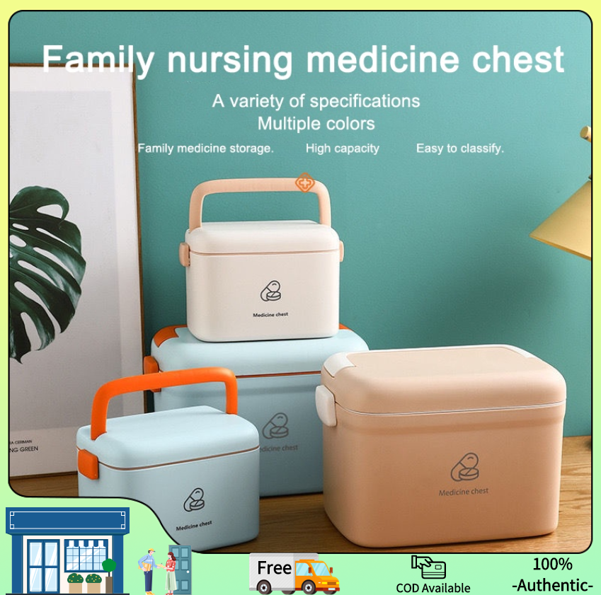 KOMBIUDA 1pc Medicine Chest Portable Storage Box Family First Aid