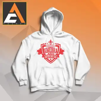 black hoodie white print