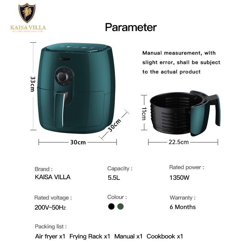 kaisa villa air fryer oven air fryer fryers automatic household deep