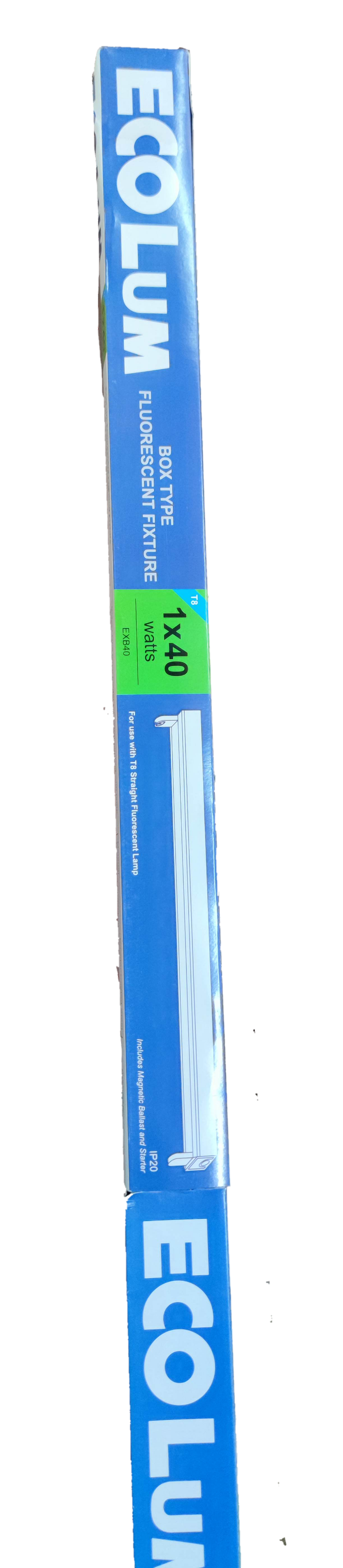 1x40W Box Type Fluorescent Fixture 220V ( Ecolum) EXB40 Fixture Only