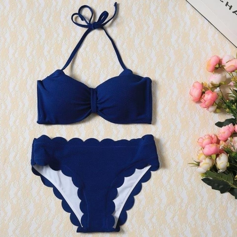 Bikini swimsuit For woman cute lace bikini small chest gathered sexy