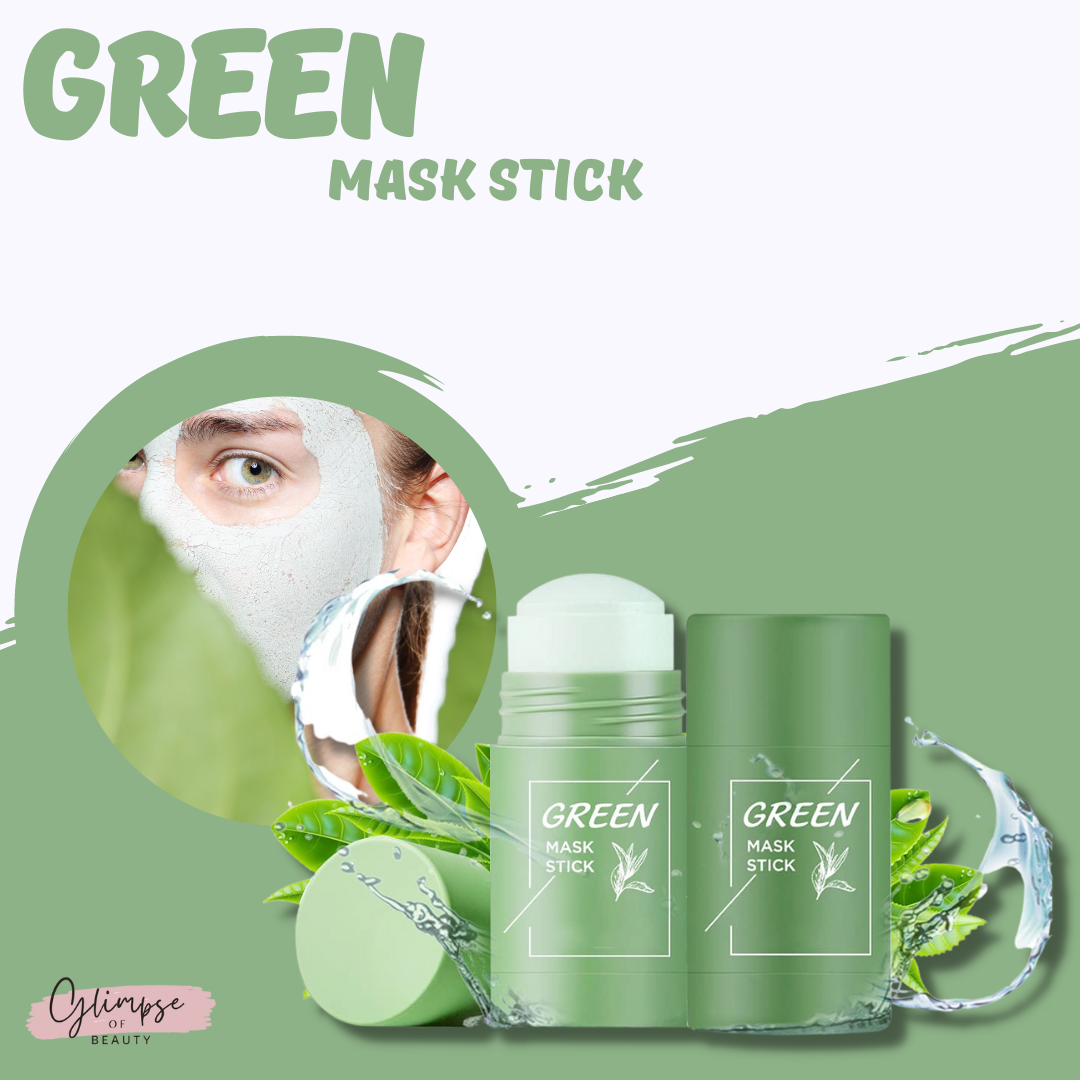 FACIAL CLEANSING STICK GREEN TEA FACE MASK STICK BLACKHEAD ACNE REMOVE