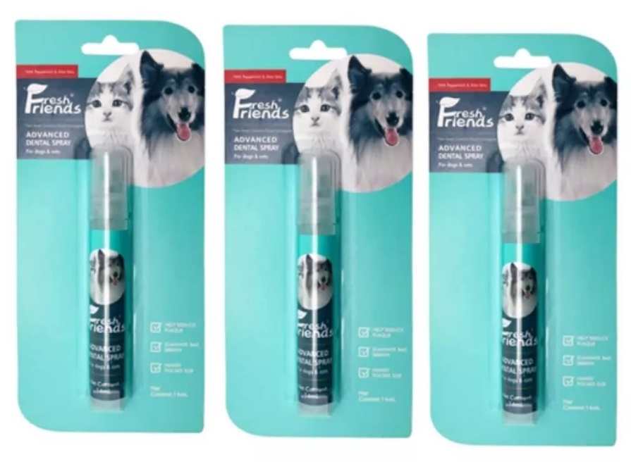 Fresh Friends Breath Freshener Dental Spray for Dogs and Cats 14ml x