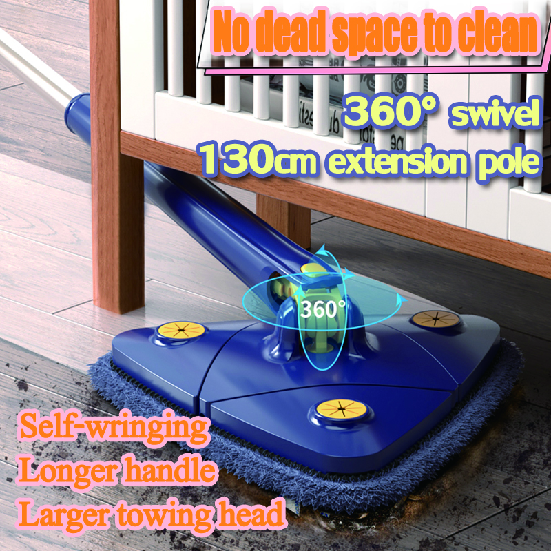 360° rotating mop Wet and dry mop cleaning mop adjustable triangle