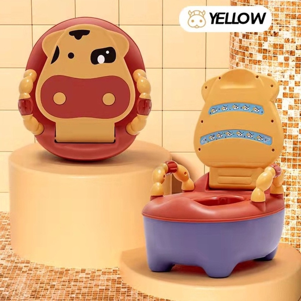 BoBoColin Cow Design Potty Trainer Toilet Premium Child Toilet Seat Baby Toilet Bowl Seat