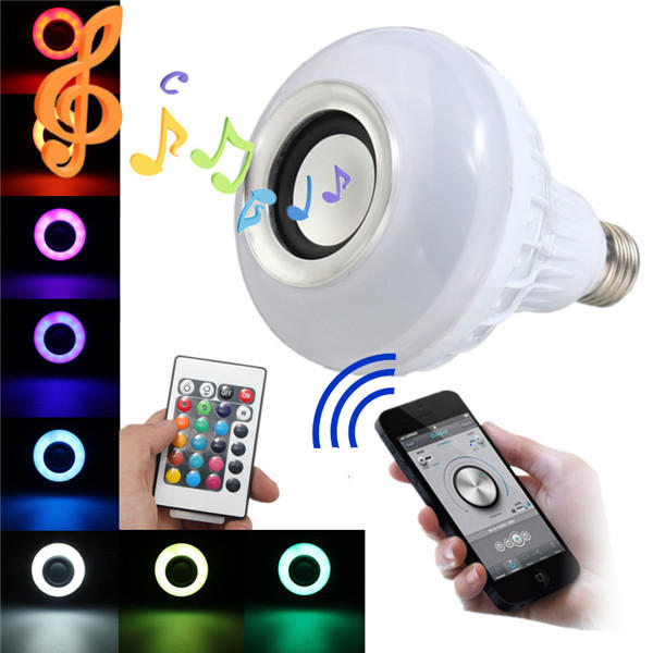 bluetooth led light bulb speaker