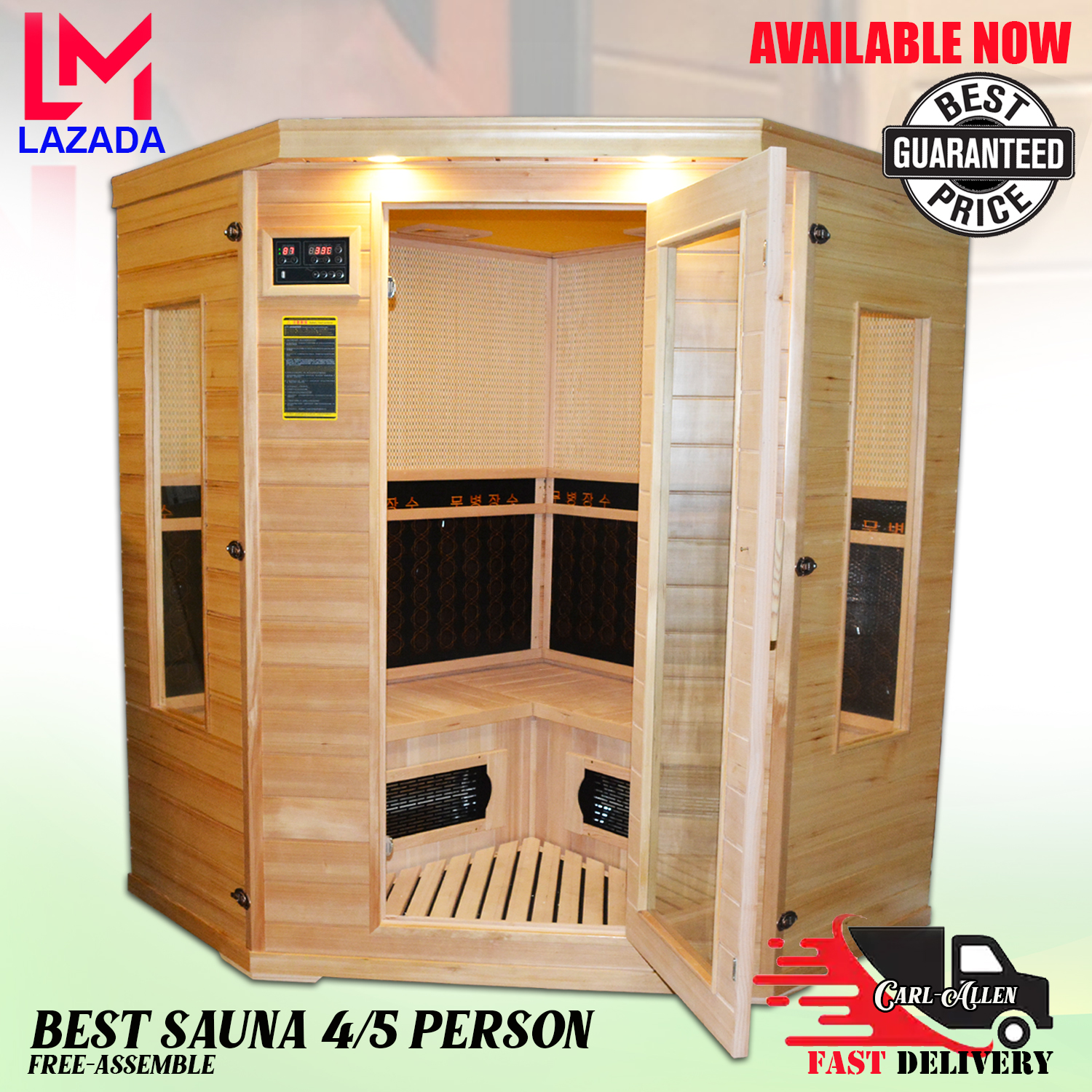 Best Classic Corner Style Infrared Sauna 4 to 5 Person Sauna Room 2600watts  Carbon & Ceramic Heating System by (Gml Inc) | Lazada PH