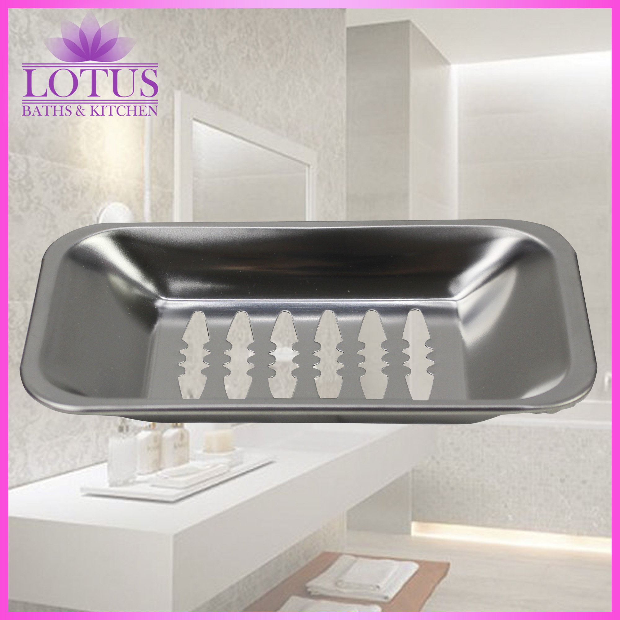 Lotus Baths Soap Holder Bathroom Storage Rack Wallmounted Shower Soap Shampoo Holder Space