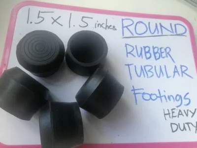 ROUND 1 1/2 x 1 1/2 inches Outer RUBBER Solid Protection at Low Cost P22 each Min 4pcs buy more for discounts