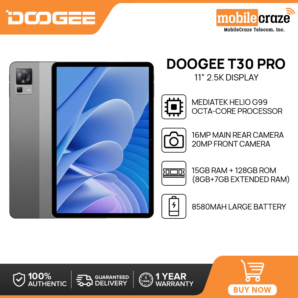 Doogee T30 Pro Tablet | 15GB RAM (8+7) + 256GB | Helio G99