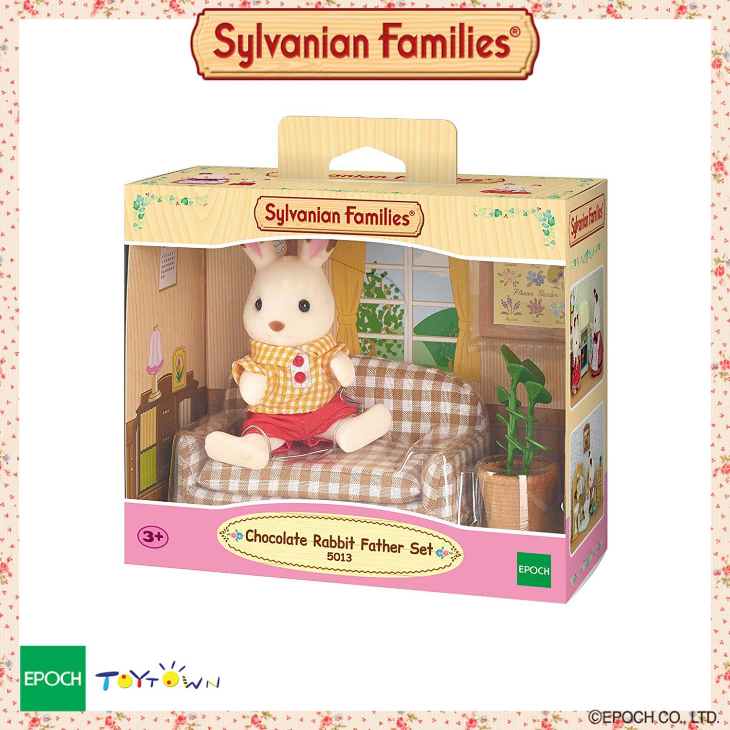 sylvanian families chocolate rabbit baby set