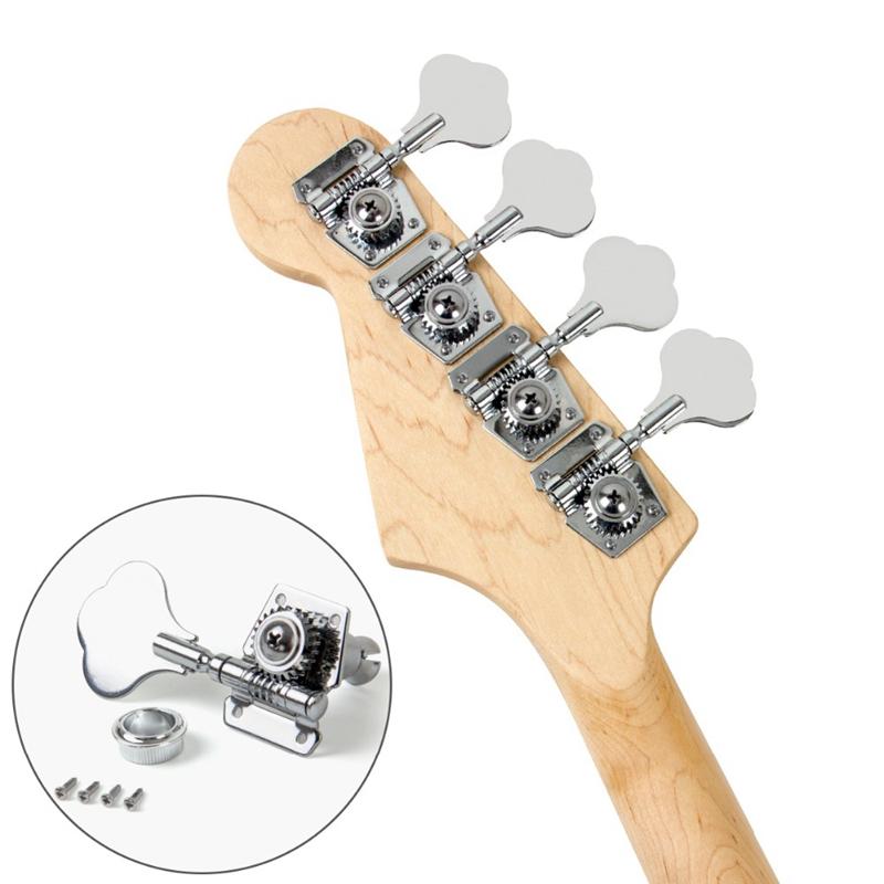 4Pcs Guitar Tuning Pegs Electric Bass Tuner Peg Guitar Open Gear Tuning