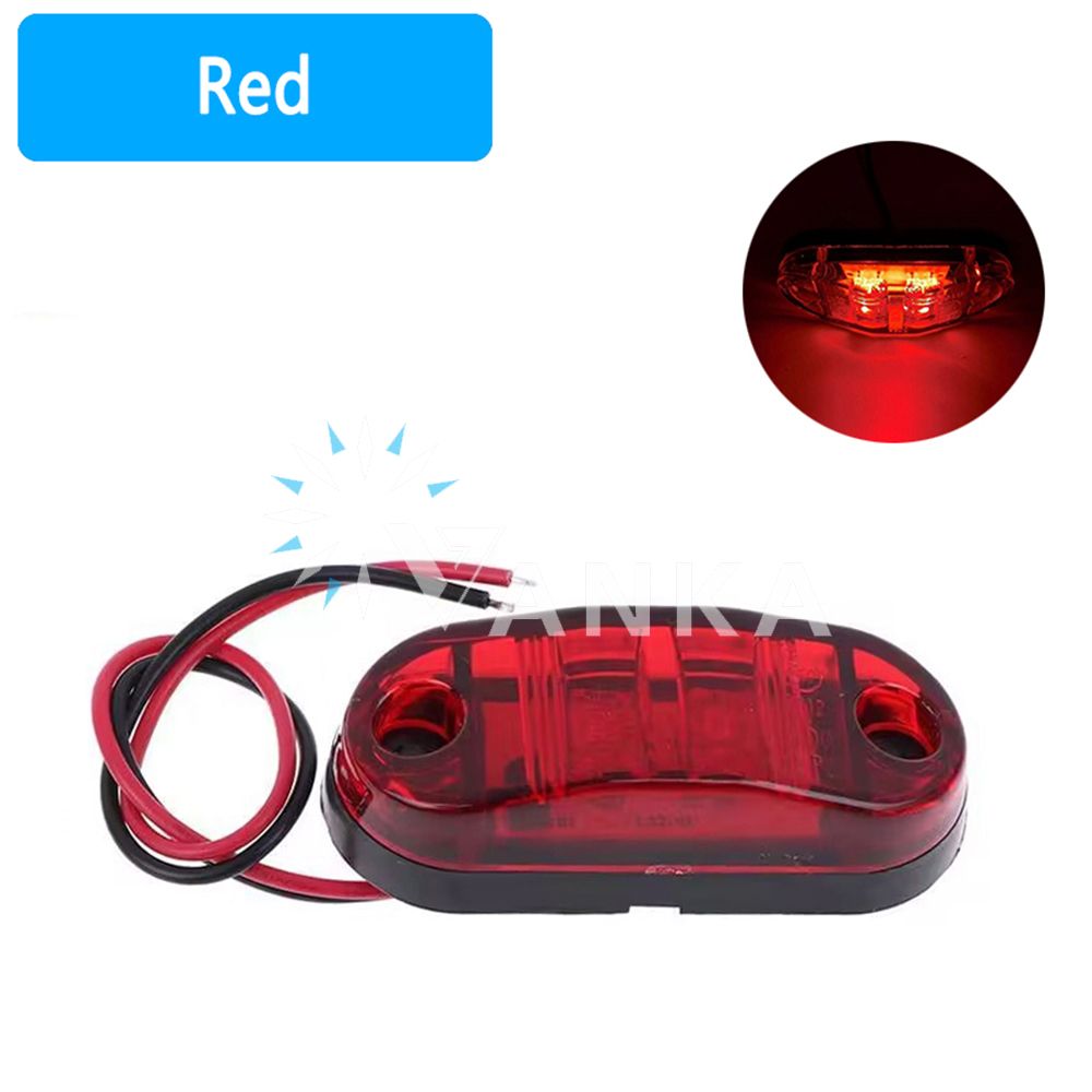 10-Pack Radiant LED Amber Oval Clearance / Side Marker Lights For Truck Trailer