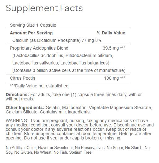 Puritan's Pride Probiotic Acidophilus with Pectin 100 capsules review and price