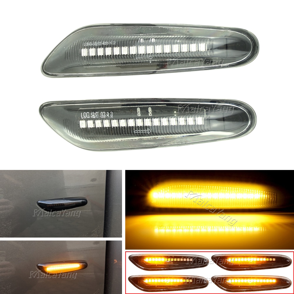 Dynamic LED Turn Signal Light Side Marker For BMW E60 E61 E90 E91 E87 E81 E83 E84 E88 E92 E93 E82 E46 1 3 5 Series X1 X3 2004