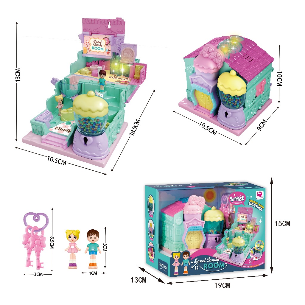 Kids MINI SURPRISE DOLLHOUSE Pretend Play Polly Pocket Gift Girl Toy
