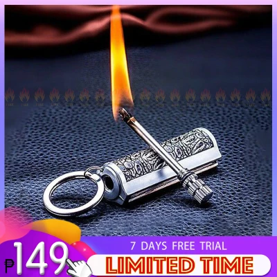Silver Matches Zippo Style Metal Lighter Men's Gift